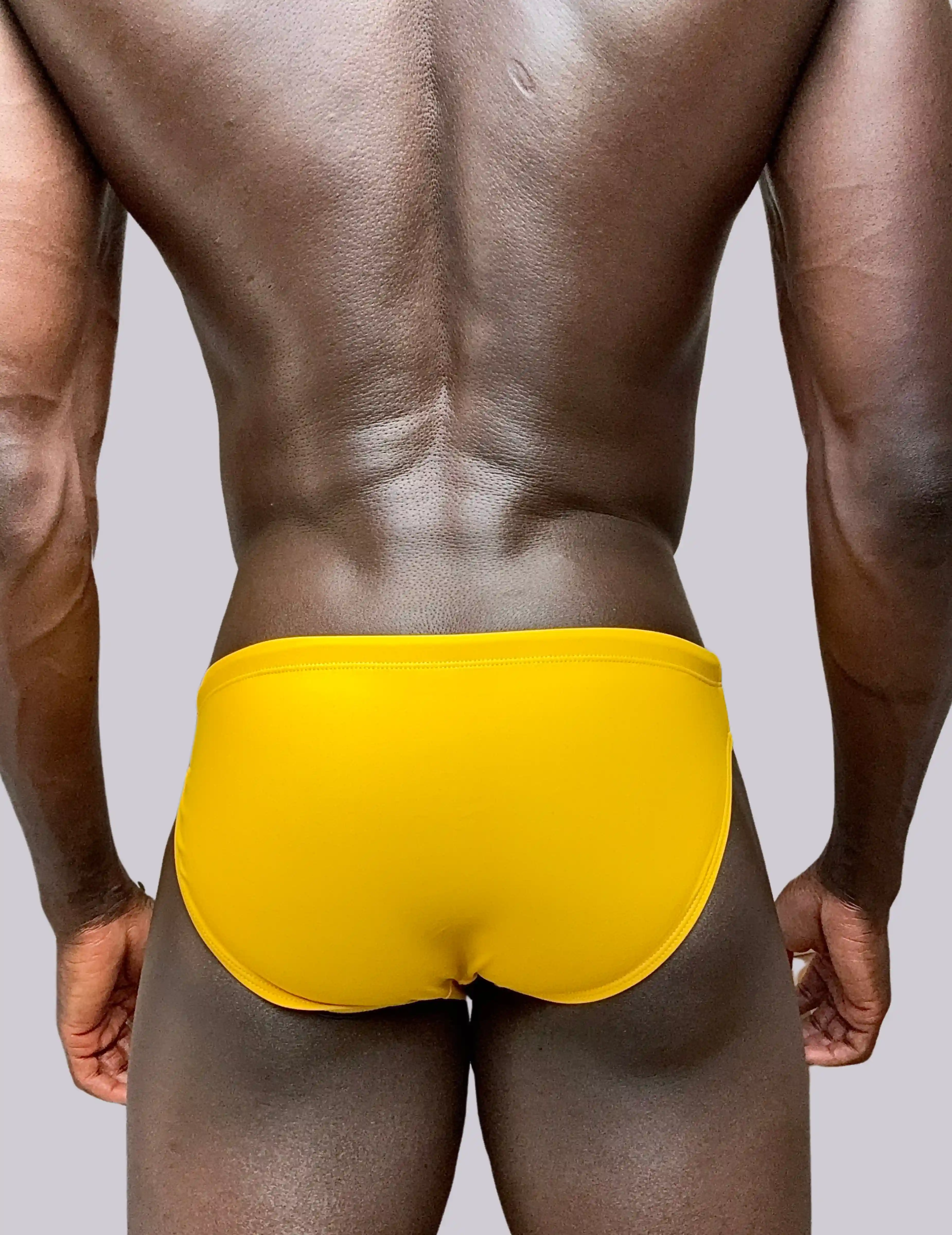 Coral Yellow Swim Briefs - Image 7