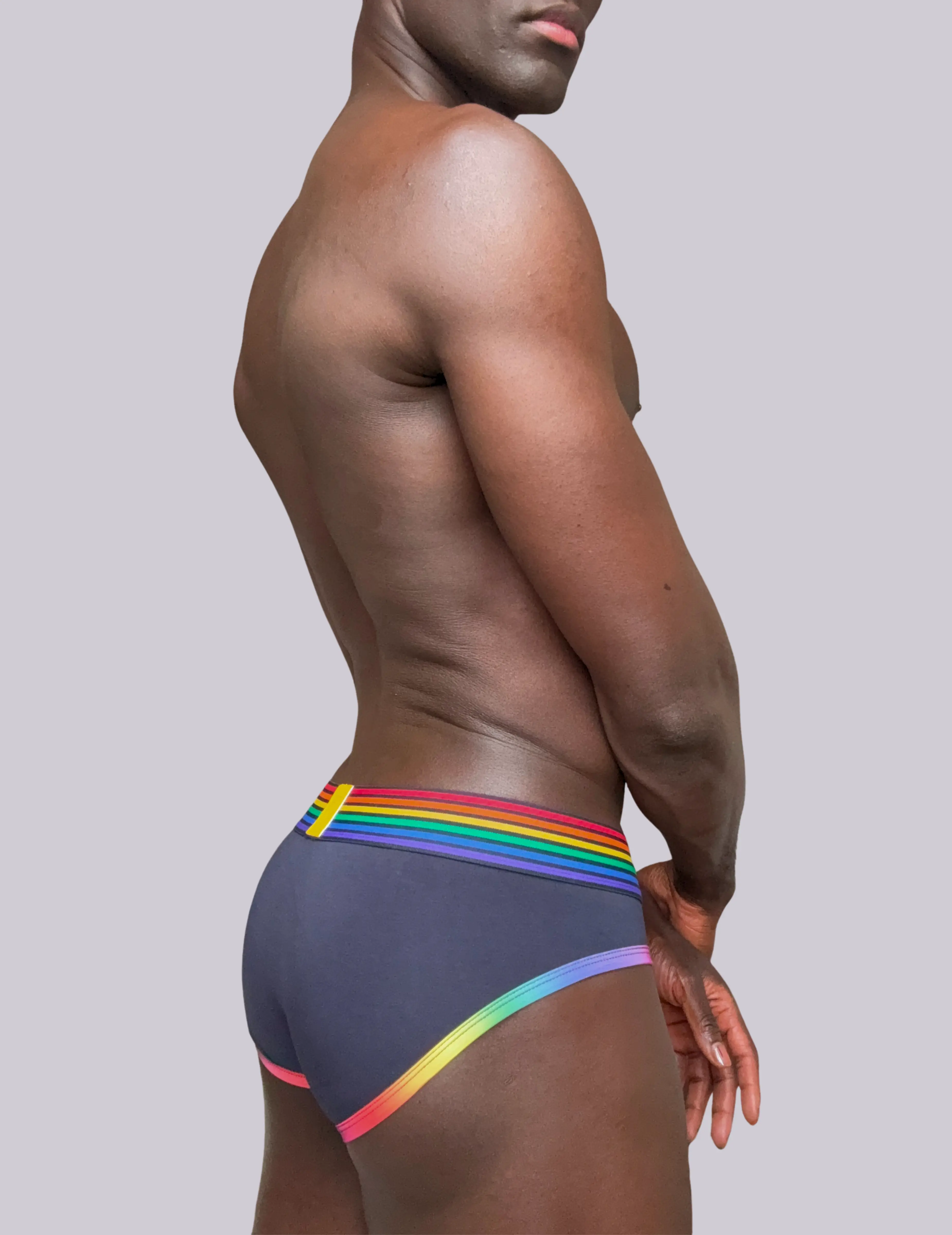 Rainbow Pride Navy Briefs - Image 4
