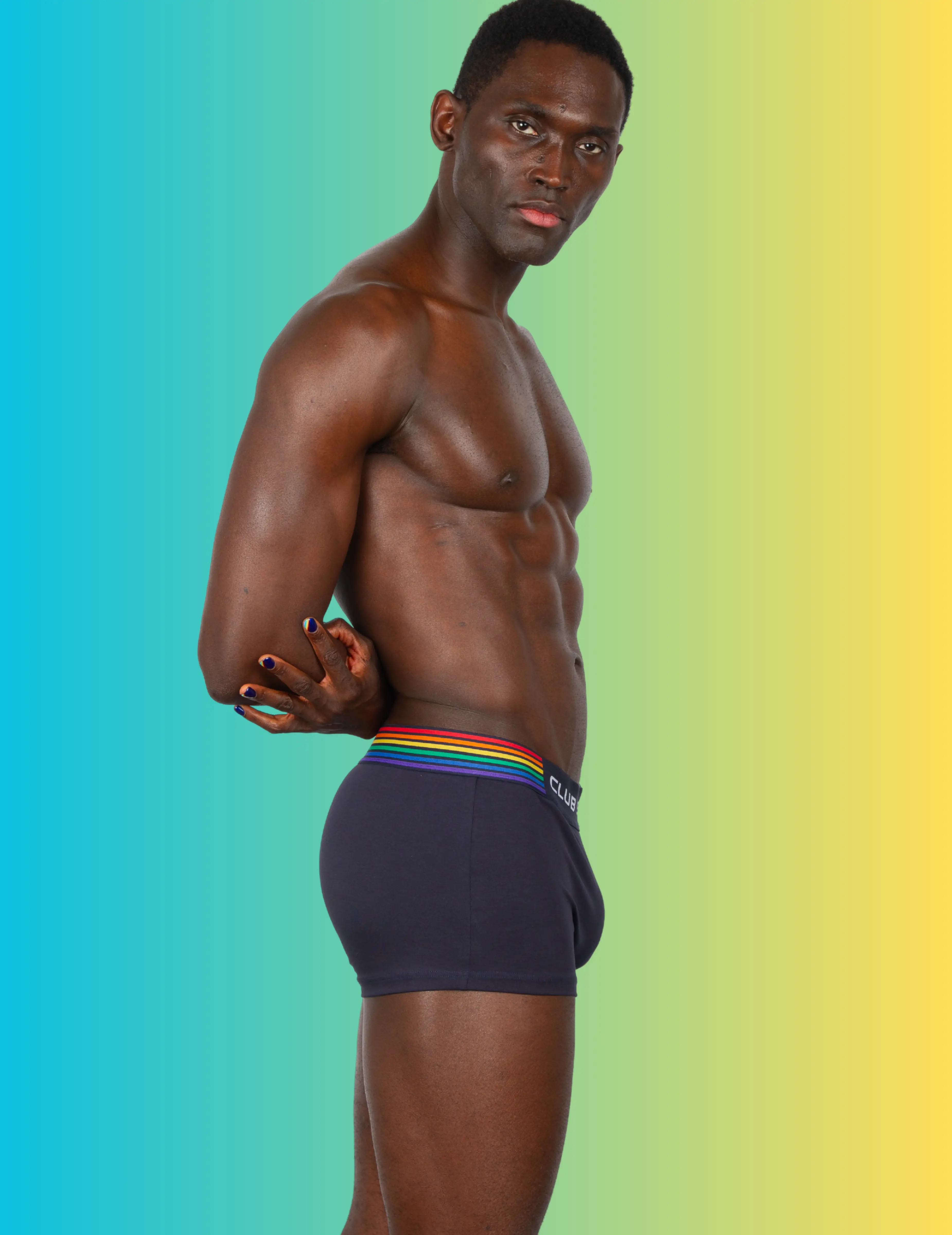 Rainbow Pride Navy Trunks - Image 5